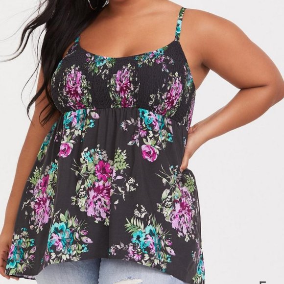 NWOT Torrid Floral Babydoll Tank - Picture 1 of 2